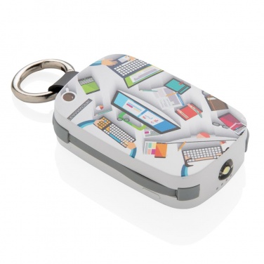 Logotrade promotional giveaways photo of: 1.200 mAh Keychain Powerbank with integrated cables, white