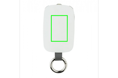 Logotrade promotional products photo of: 1.200 mAh Keychain Powerbank with integrated cables, white