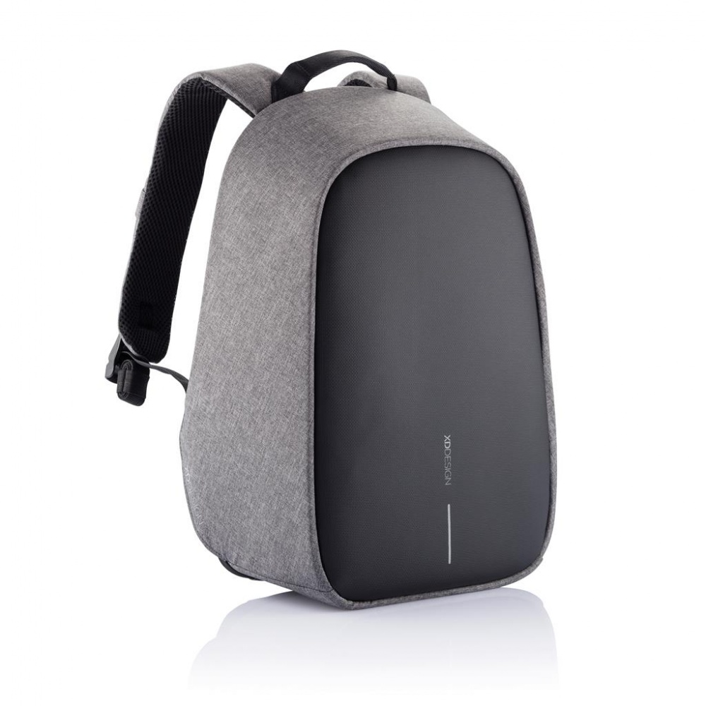 Logo trade corporate gifts image of: Bobby Hero Small, Anti-theft backpack, grey