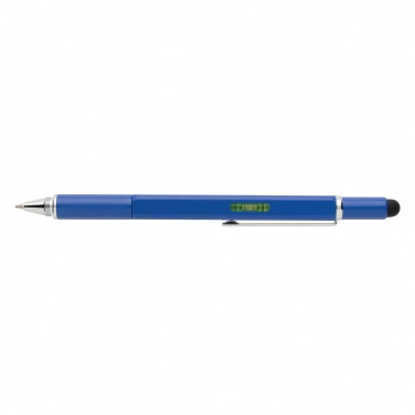 Logo trade promotional giveaways picture of: 5-in-1 aluminium toolpen, blue