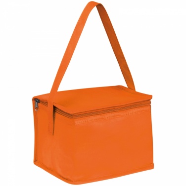 Logo trade business gift photo of: Non-woven cooling bag - 6 cans, Orange