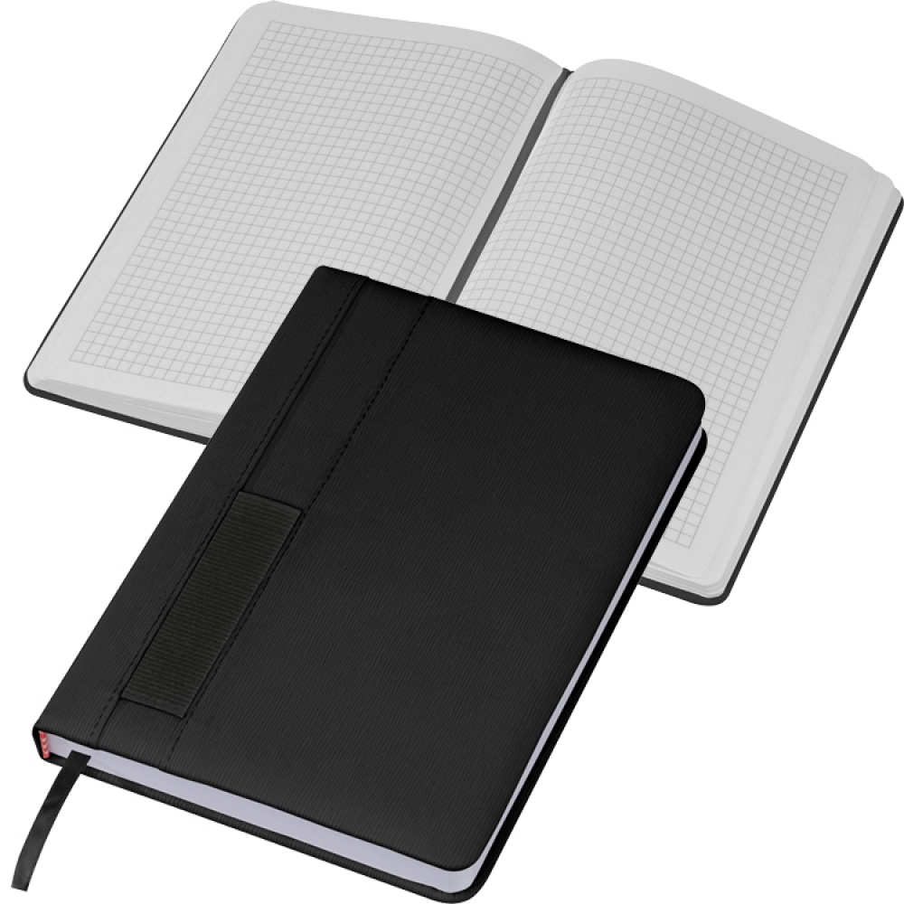 Logotrade promotional giveaways photo of: Notebook with pocket A5, Black