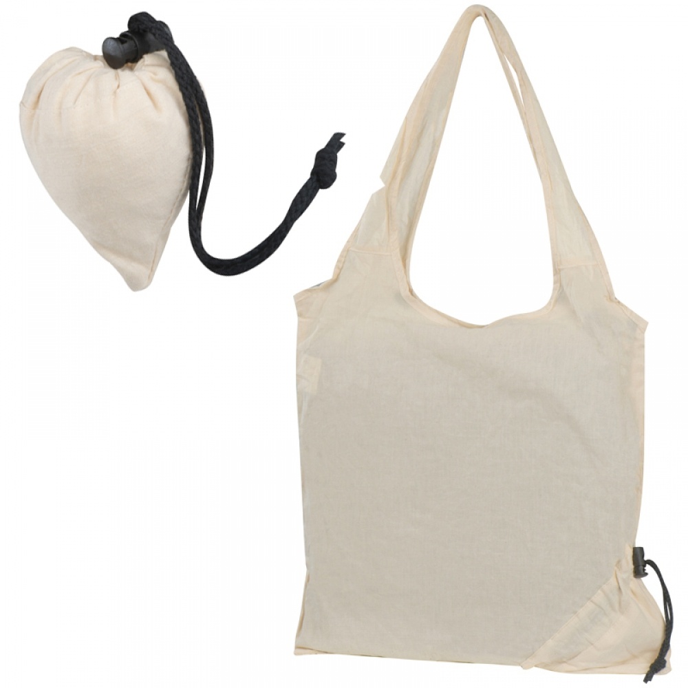 Logo trade corporate gift photo of: Foldable cotton bag, White