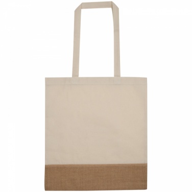 Logotrade business gift image of: Carrying bag with jute bottom, White