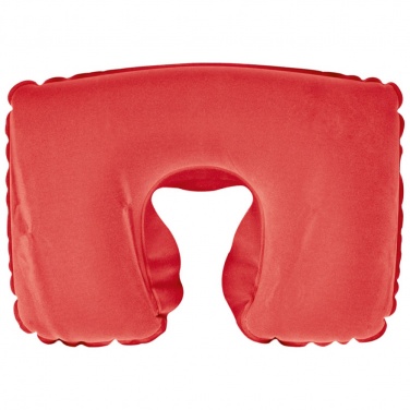 Logotrade advertising products photo of: Inflatable soft travel pillow, Red