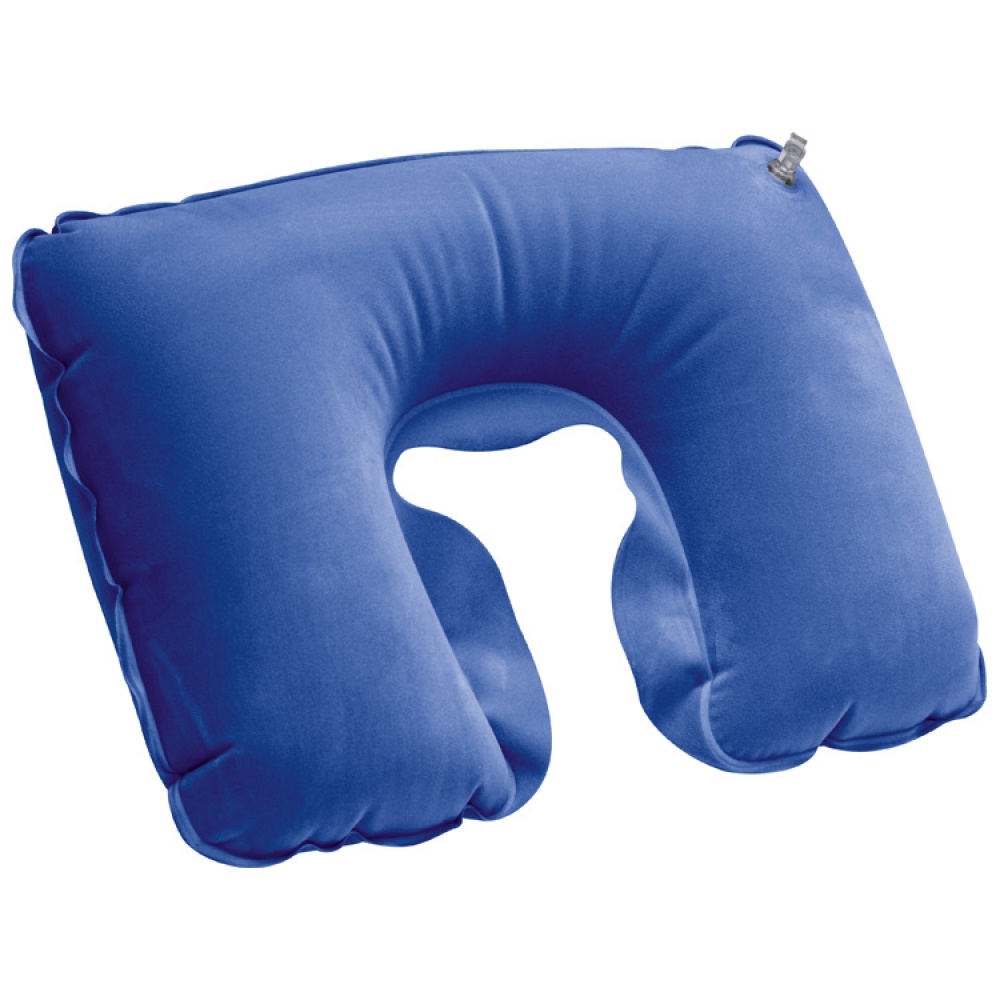 Logotrade promotional item picture of: Inflatable soft travel pillow, Blue