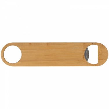 Logotrade advertising product picture of: Bamboo-metal bottle opener, Beige