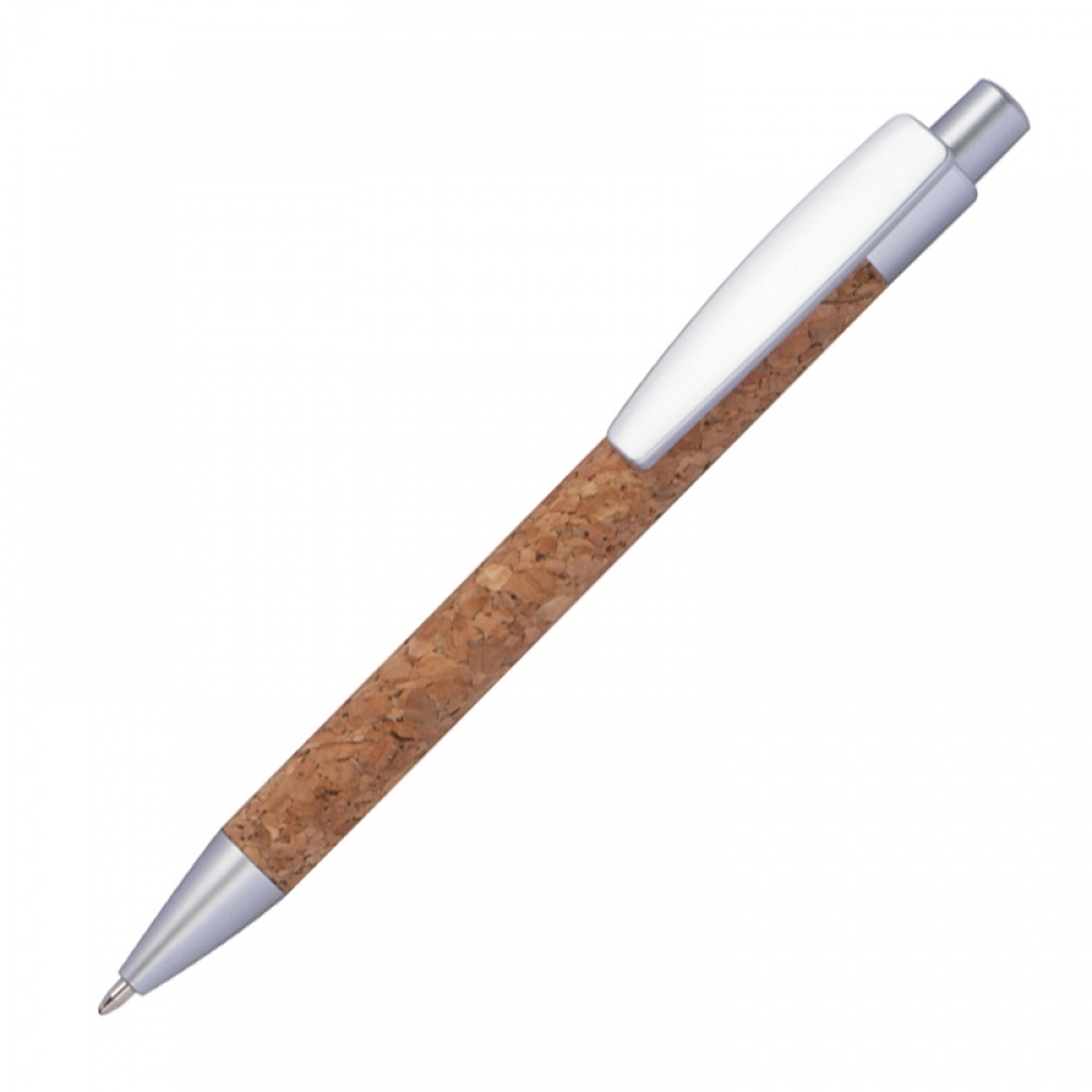 Logo trade promotional items picture of: Cork ballpen, Brown