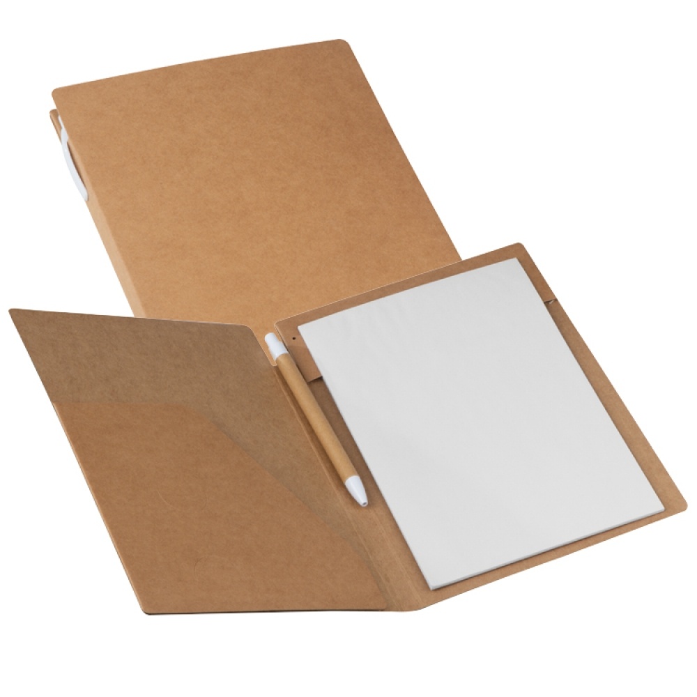 Logo trade corporate gifts image of: Cardboard writing case, Brown