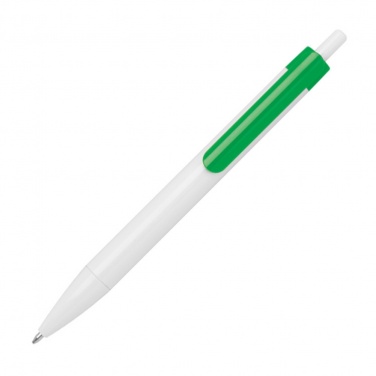 Logo trade promotional item photo of: Ballpen with colored clip, Green