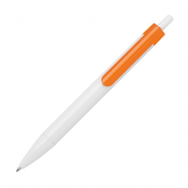 Logotrade promotional products photo of: Ballpen with colored clip, Orange