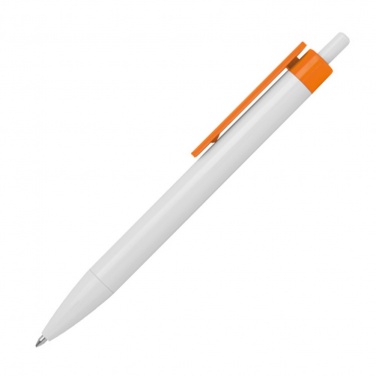 Logo trade promotional items picture of: Ballpen with colored clip, Orange