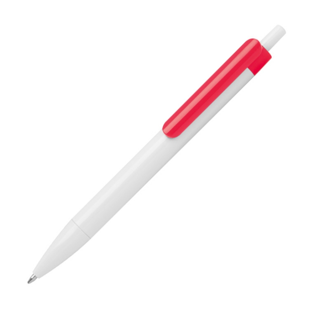 Logotrade promotional gift picture of: Ballpen with colored clip, Red