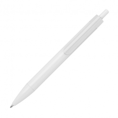 Logotrade promotional products photo of: Ballpen with colored clip, White