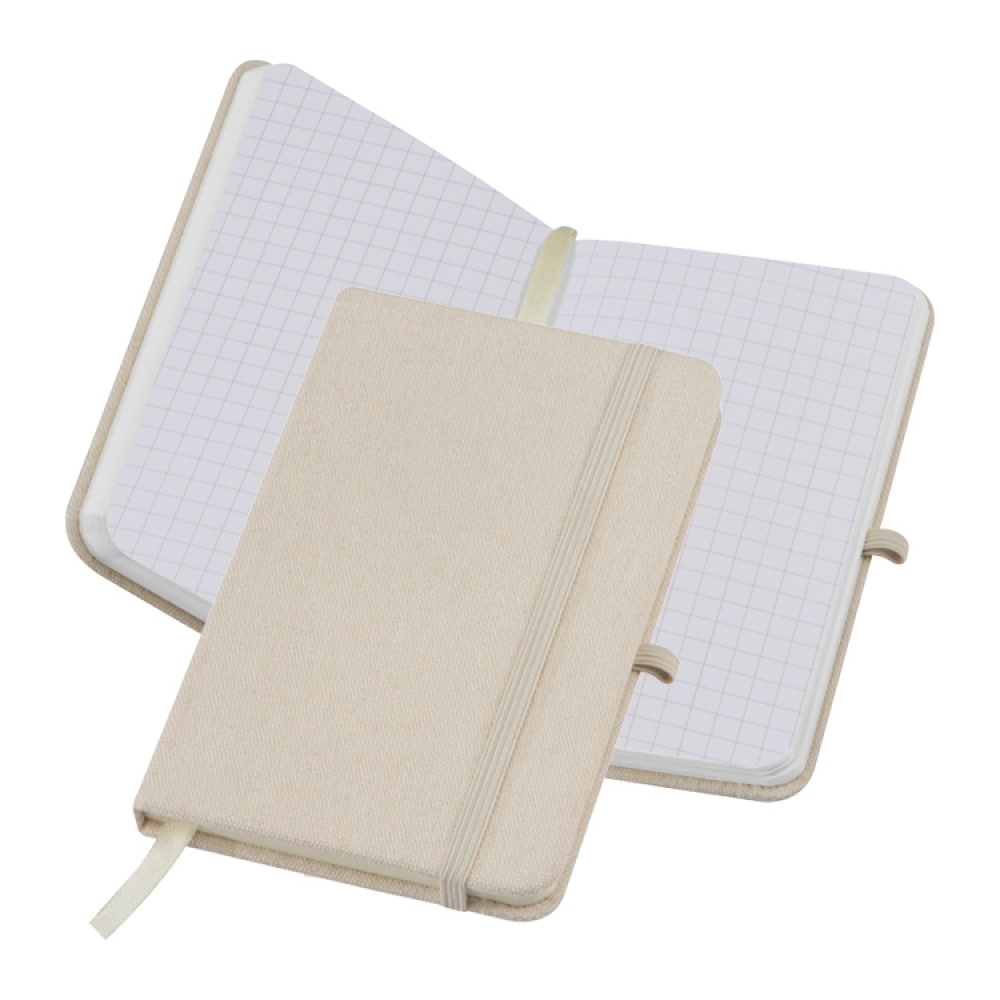 Logo trade advertising products picture of: Canvas notebook A6, Beige
