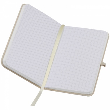 Logo trade promotional gifts image of: Canvas notebook A6, Beige