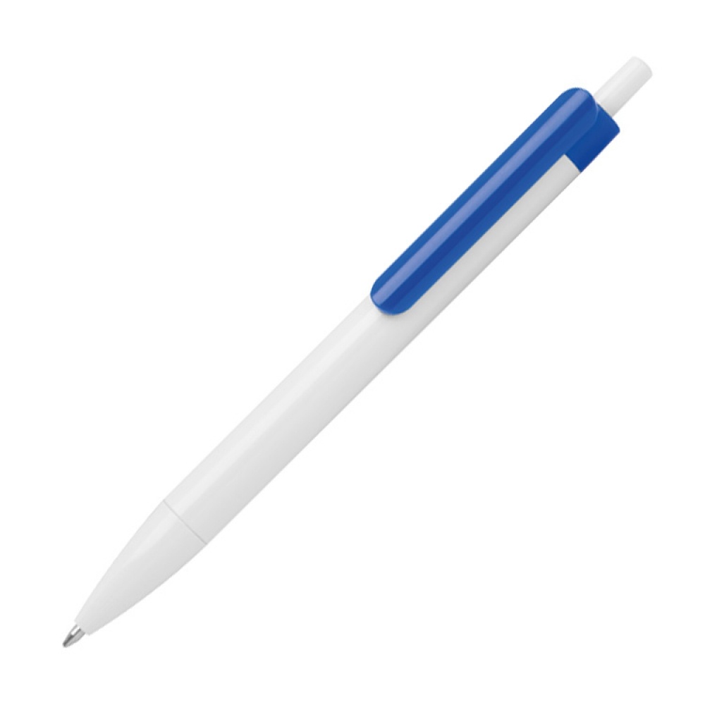 Logotrade corporate gift image of: Ballpen with colored clip, Blue