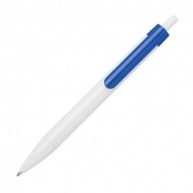 Logo trade advertising products image of: Ballpen with colored clip, Blue