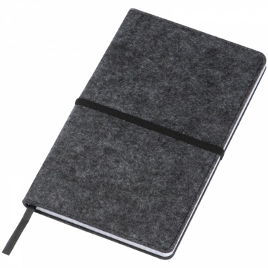 Logo trade promotional giveaway photo of: Felt notebook A5, Grey