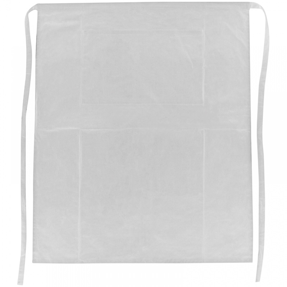 Logotrade promotional item picture of: Apron - large 180 g Eco tex, White