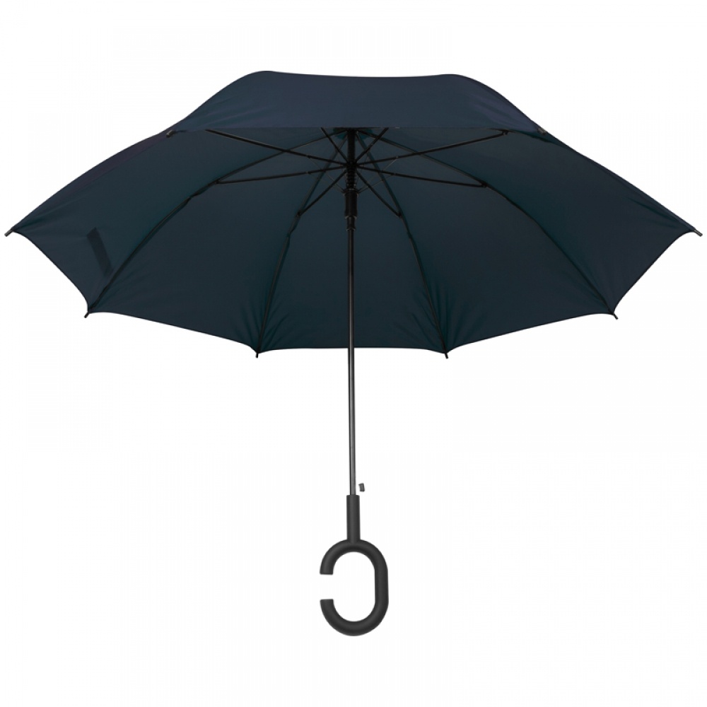 Logo trade corporate gifts image of: Hands-free umbrella, Blue