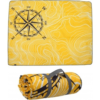 Logotrade promotional items photo of: Foldable picnic blanket ALVERNIA, Yellow