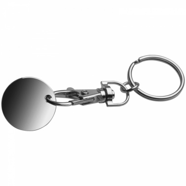 Logo trade promotional items picture of: Keyring with shopping coin, green