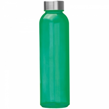 Logo trade promotional products picture of: Transparent drinking bottle with grey lid, green