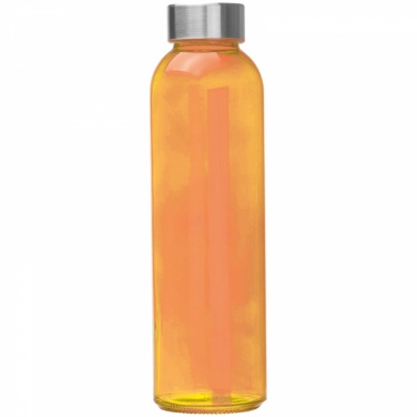 Logotrade promotional gift image of: Transparent drinking bottle with grey lid, orange