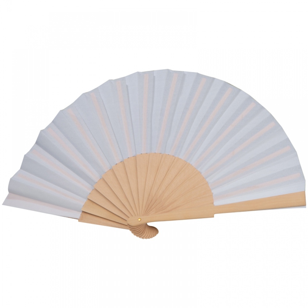 Logotrade business gift image of: Paper hand fan, White