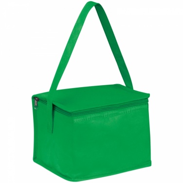 Logo trade business gift photo of: Non-woven cooling bag - 6 cans, Green