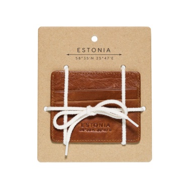 Logotrade promotional item image of: Leather card holder, brown