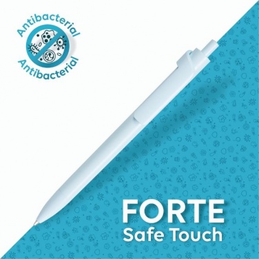 Logotrade promotional merchandise photo of: Forte Safe Touch antibacterial ballpoint pen, white