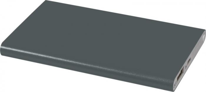 Logotrade advertising product image of: Aluminium Power Bank Pep, 4000 mAh, dark grey