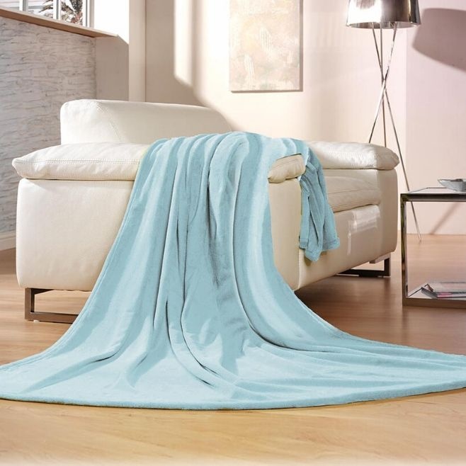 Logotrade promotional item image of: Memphis soft fleece blanket, blue