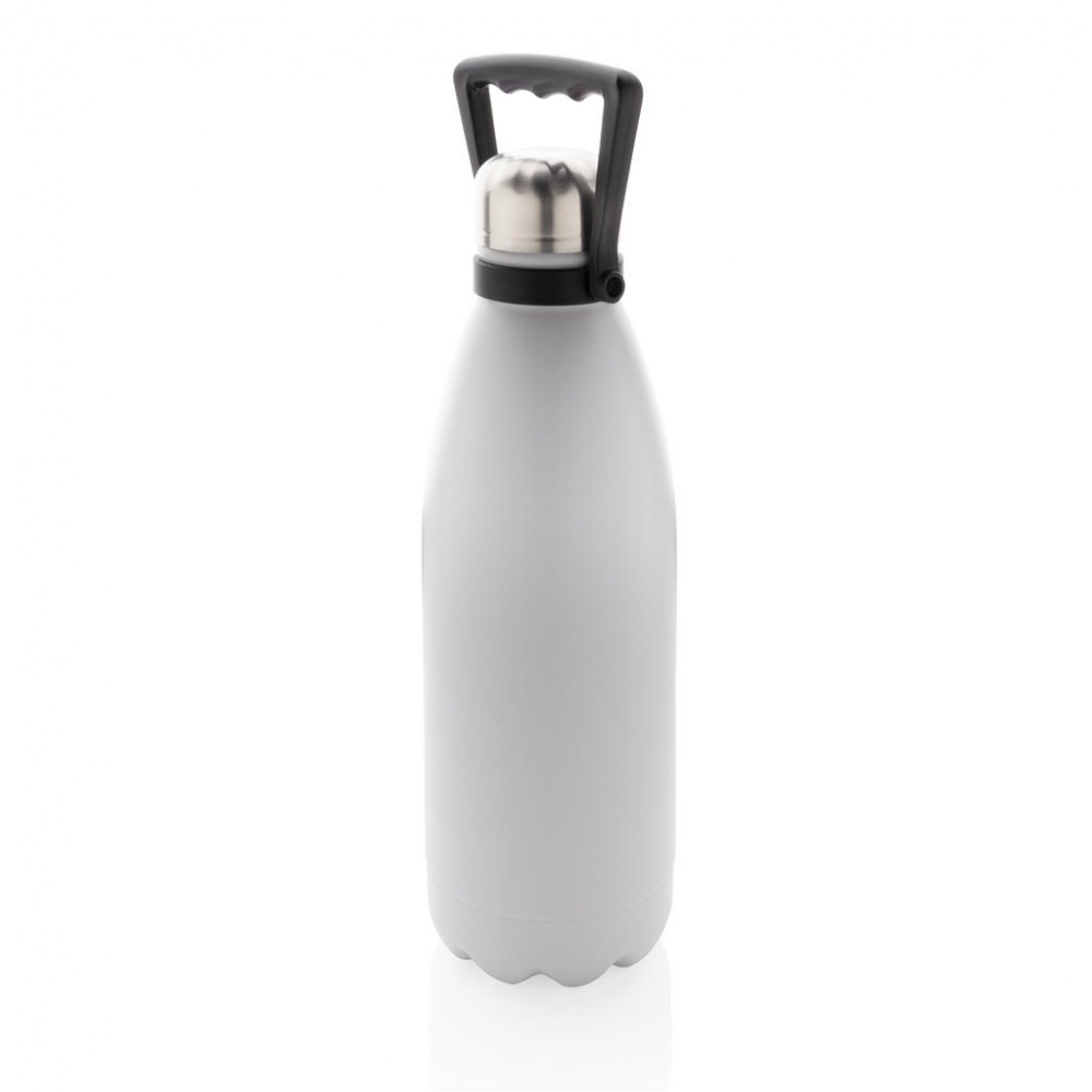 Logotrade promotional item picture of: ​Large vacuum stainless steel bottle 1.5L, white