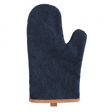 Logotrade business gift image of: Deluxe canvas oven mitt, blue