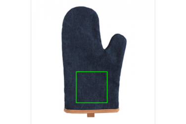 Logotrade corporate gift picture of: Deluxe canvas oven mitt, blue
