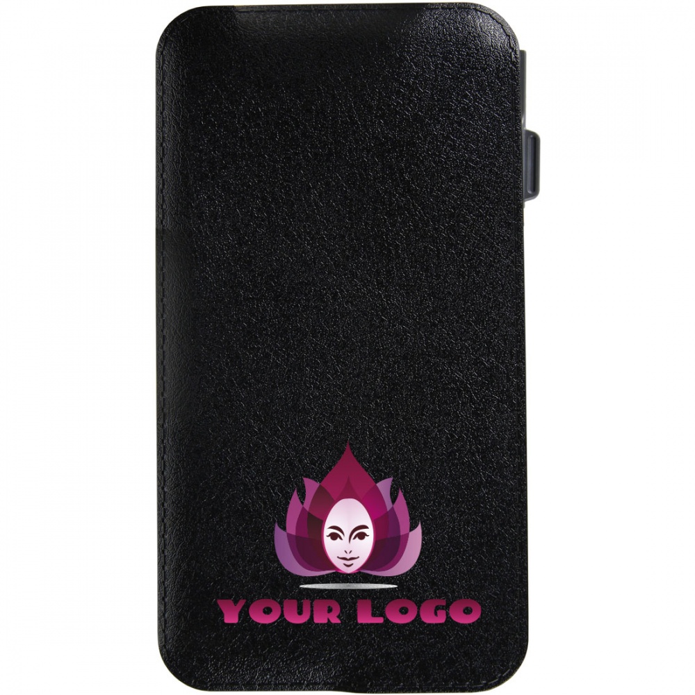 Logotrade promotional giveaway picture of: Trendy powerbank 4000 mAh ALL IN ONE, black