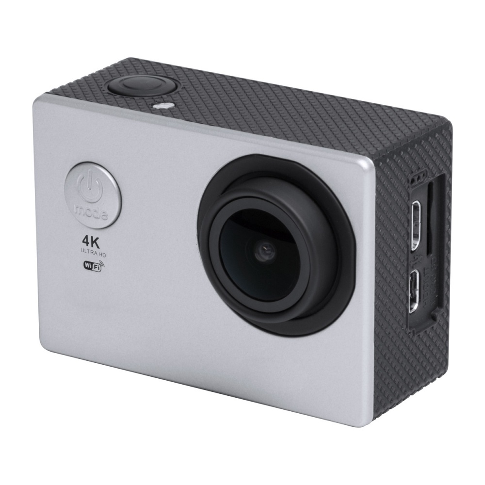 Logotrade promotional item picture of: Action camera 4K plastic silver