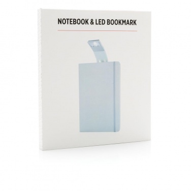 Logotrade advertising product picture of: A5 Notebook & LED bookmark, white
