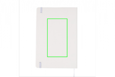 Logo trade promotional gifts image of: A5 Notebook & LED bookmark, white