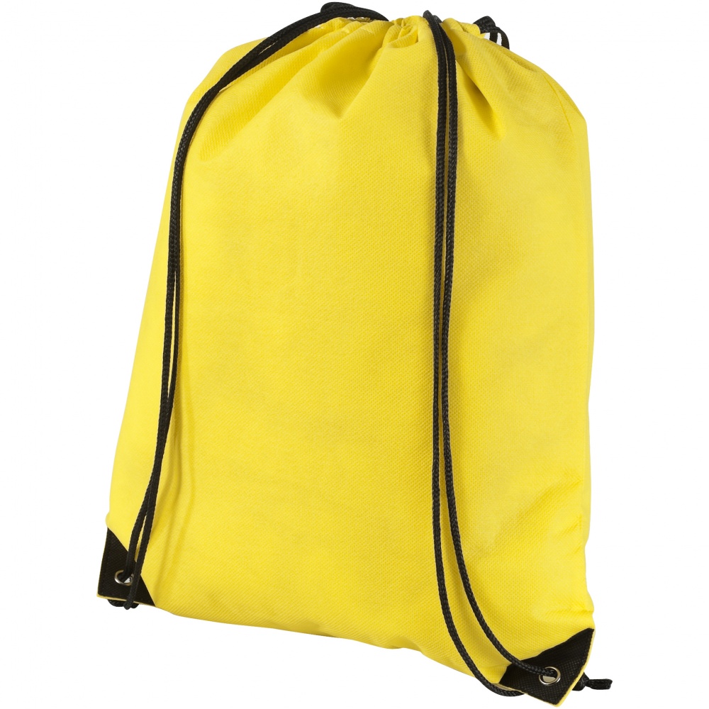 Logotrade promotional giveaway image of: Evergreen non woven premium rucksack eco, light yellow