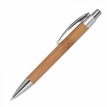 Logotrade advertising product picture of: #9 Bamboo ballpen with sharp clip, beige