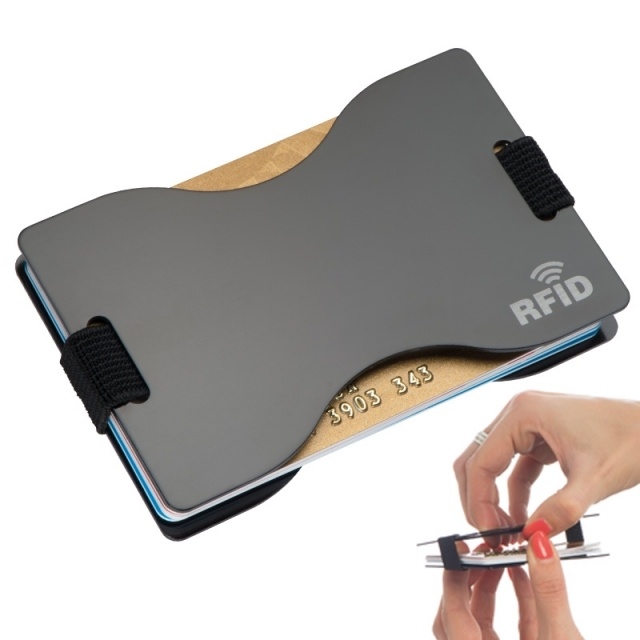 Logo trade promotional products picture of: RFID card holder GLADSTONE  color black