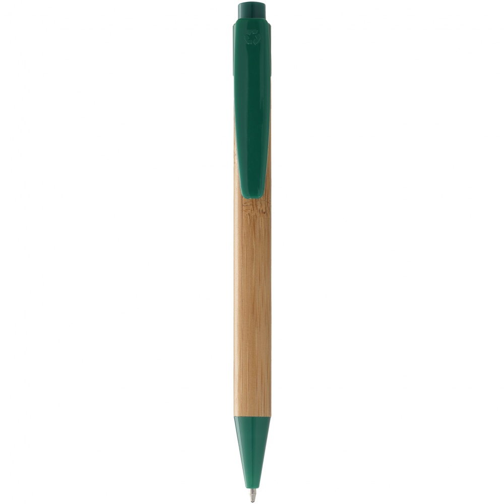 Logo trade promotional items image of: Borneo ballpoint pen, green