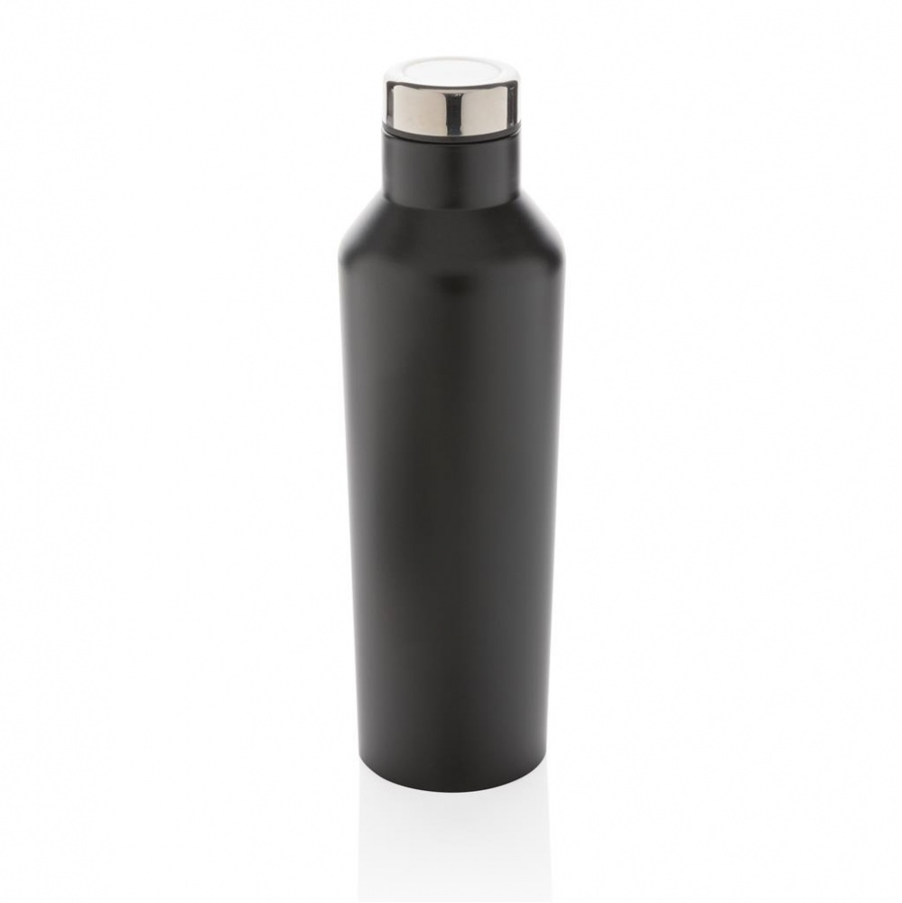 Logotrade promotional item picture of: Modern vacuum stainless steel water bottle, black