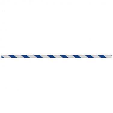 Logo trade promotional gifts picture of: Set of 100 drink straws made of paper, white blue
