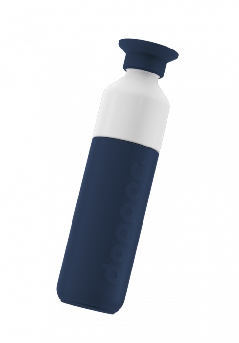 Logo trade promotional products image of: Dopper water bottle Insulated 350 ml, navy