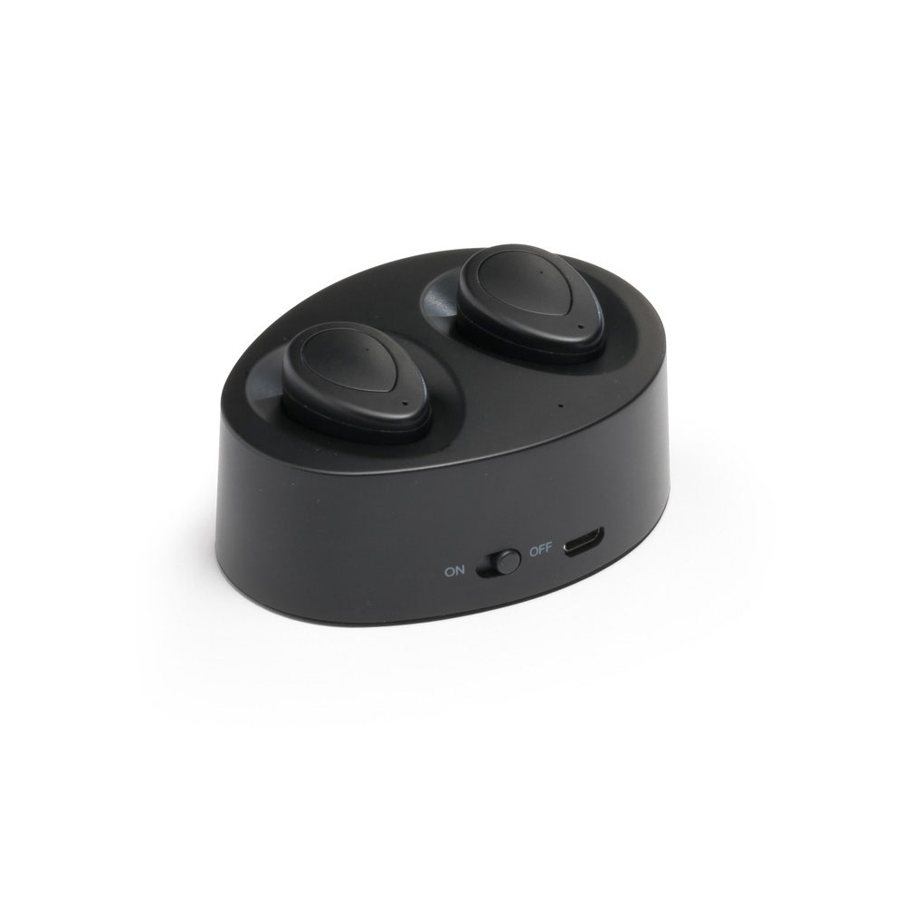 Logotrade promotional item image of: Wireless earphones CHARGAFF, black